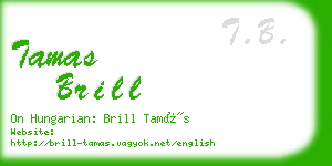 tamas brill business card
